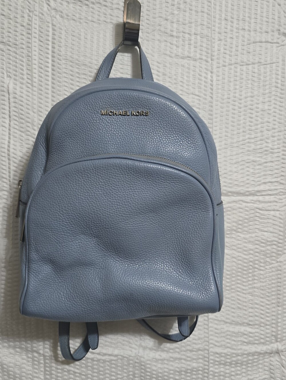 Michael Kors Powder Blue Pebbled Leather Backpack
